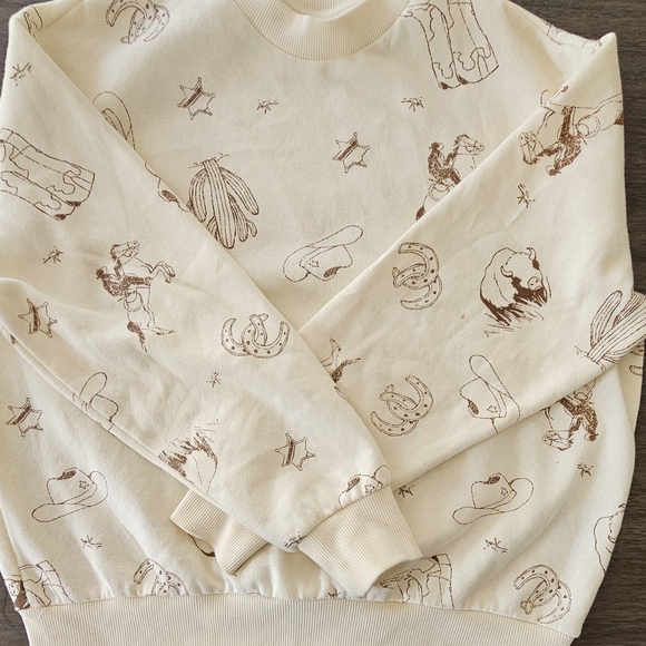 Buckle Tops - Buckle Cream Western Print Pajama Top